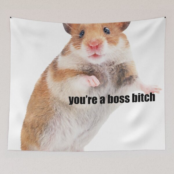 Item preview, boss bitch, hamster designed and sold by novaferngraphic.