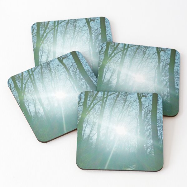 Item preview, Sunny cross, the sun brightly shining through bare winter trees at sunrise, natural background  designed and sold by helenkaiy.