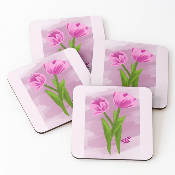 Item preview, Paired Pink Tulips designed and sold by Gabrielle Struzik.