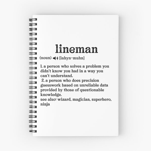 Item preview, Lineman Definition; See also: Wizard, Magician, Superhero, Ninja designed and sold by TeesYouWant.