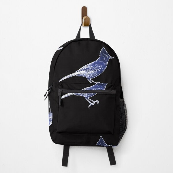 Item preview, Steller's Jay Blue White Print  designed and sold by designsasstultd.
