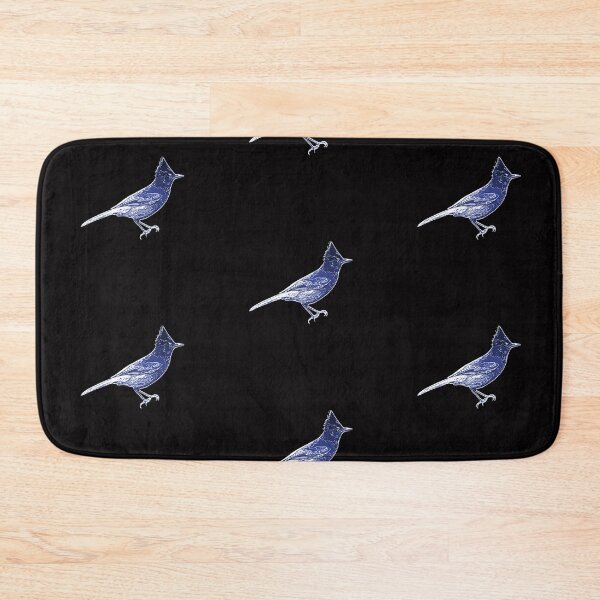 Item preview, Steller's Jay Blue White Print  designed and sold by designsasstultd.