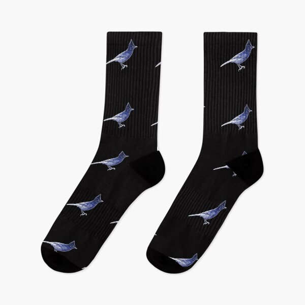 Item preview, Steller's Jay Blue White Print  designed and sold by designsasstultd.