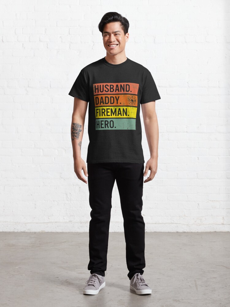 Disover Husband Daddy Fireman Hero Classic T-Shirt
