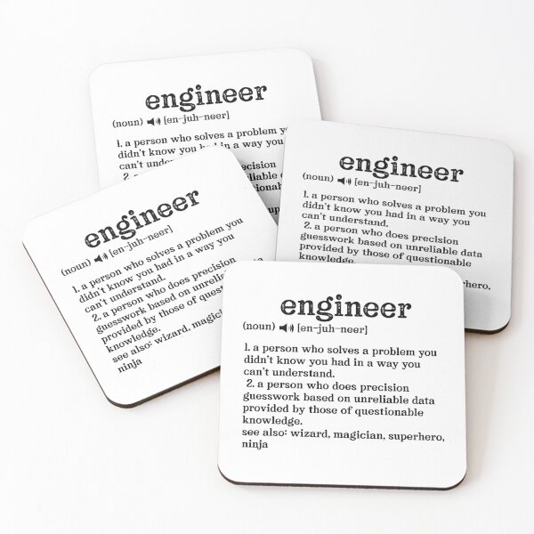 Item preview, Engineer Definition; See also: Wizard, Magician, Superhero, Ninja designed and sold by TeesYouWant.