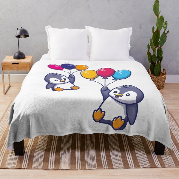 Item preview, cute penguins with bloons designed and sold by YOUR SHOP.