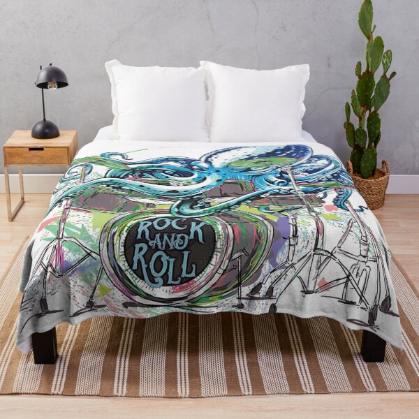 Item preview, Drummer Octopus playing the drums Rock and Roll Style designed and sold by kieljo.