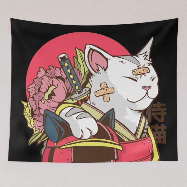 Item preview, Samurai Cat designed and sold by Animal Gifts For Animal Lovers.
