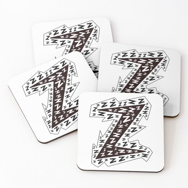 Item preview, Letter Z (black on white) designed and sold by artfulnotebook.
