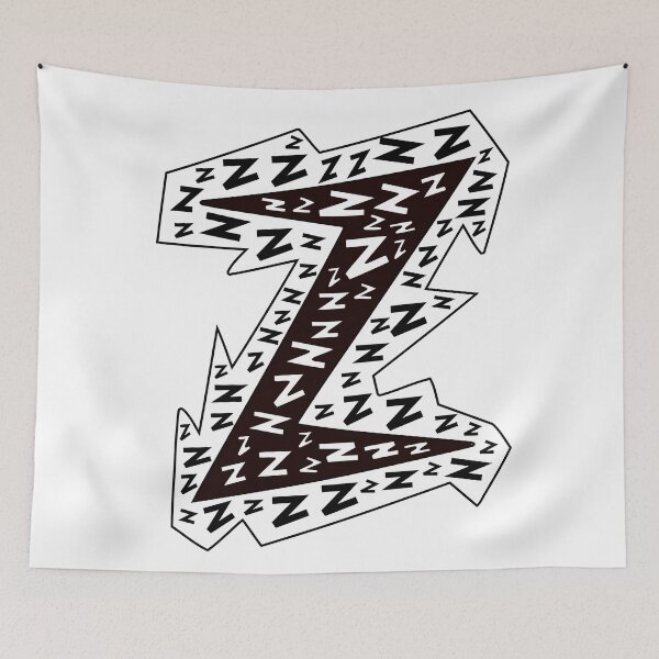 Item preview, Letter Z (black on white) designed and sold by artfulnotebook.