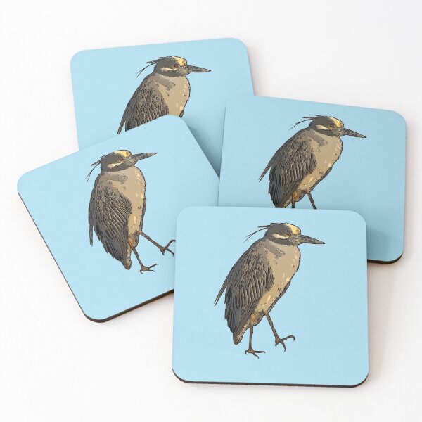 Item preview, Yellow Crowned Night Heron Black Alternate Print  designed and sold by designsasstultd.