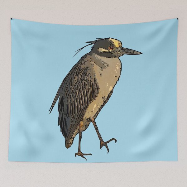 Item preview, Yellow Crowned Night Heron Black Alternate Print  designed and sold by designsasstultd.