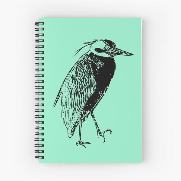 Item preview, Yellow Crowned Night Heron Black Print  designed and sold by designsasstultd.
