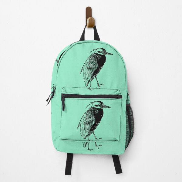Item preview, Yellow Crowned Night Heron Black Print designed and sold by designsasstultd.