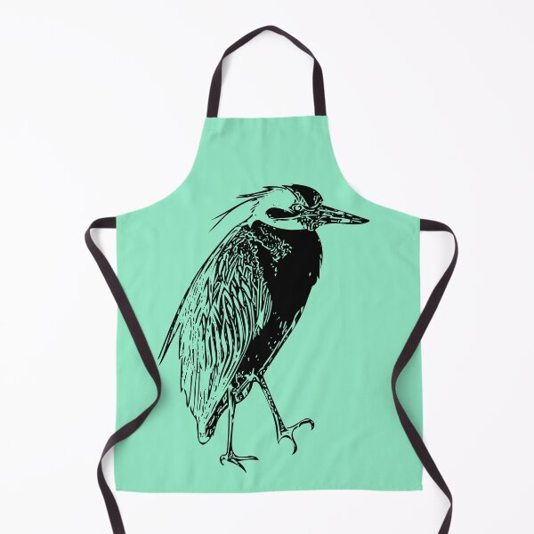 Item preview, Yellow Crowned Night Heron Black Print designed and sold by designsasstultd.