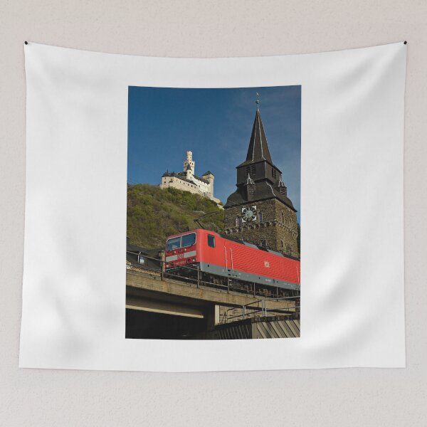 Item preview, Train passing the Marksburg Castle, Germany. designed and sold by David A. L. Davies.