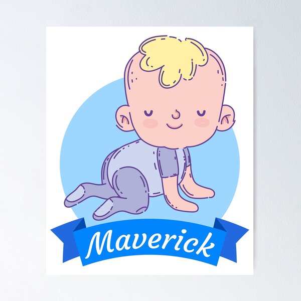 Item preview, Maverick Boy names for babies designed and sold by Piztees.