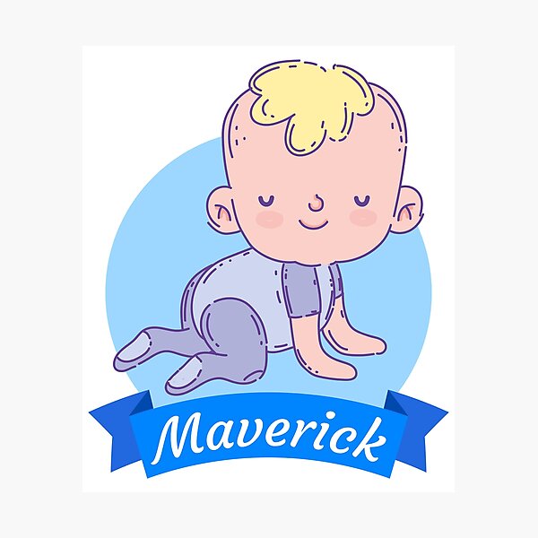 Item preview, Maverick Boy names for babies designed and sold by Piztees.