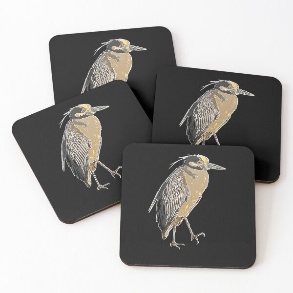 Item preview, Yellow Crowned Night Heron White Alternate Print  designed and sold by designsasstultd.