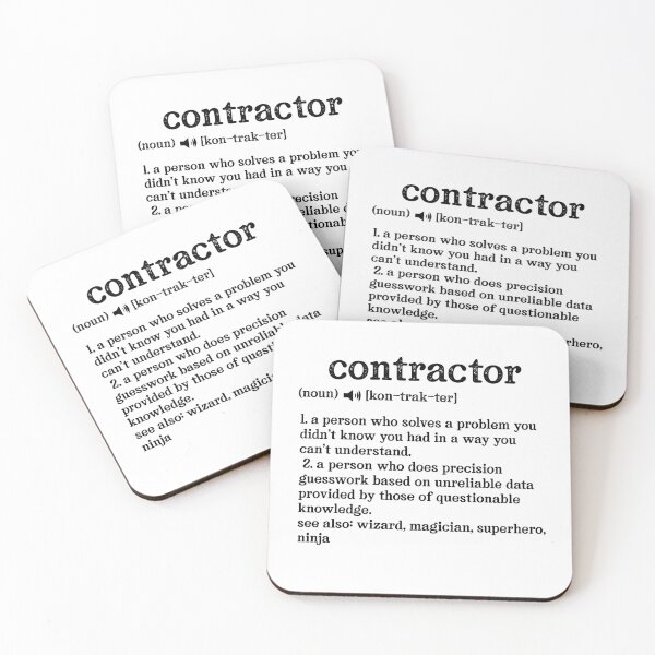 Item preview, Contractor Definition; See also: Wizard, Magician, Superhero, Ninja designed and sold by TeesYouWant.