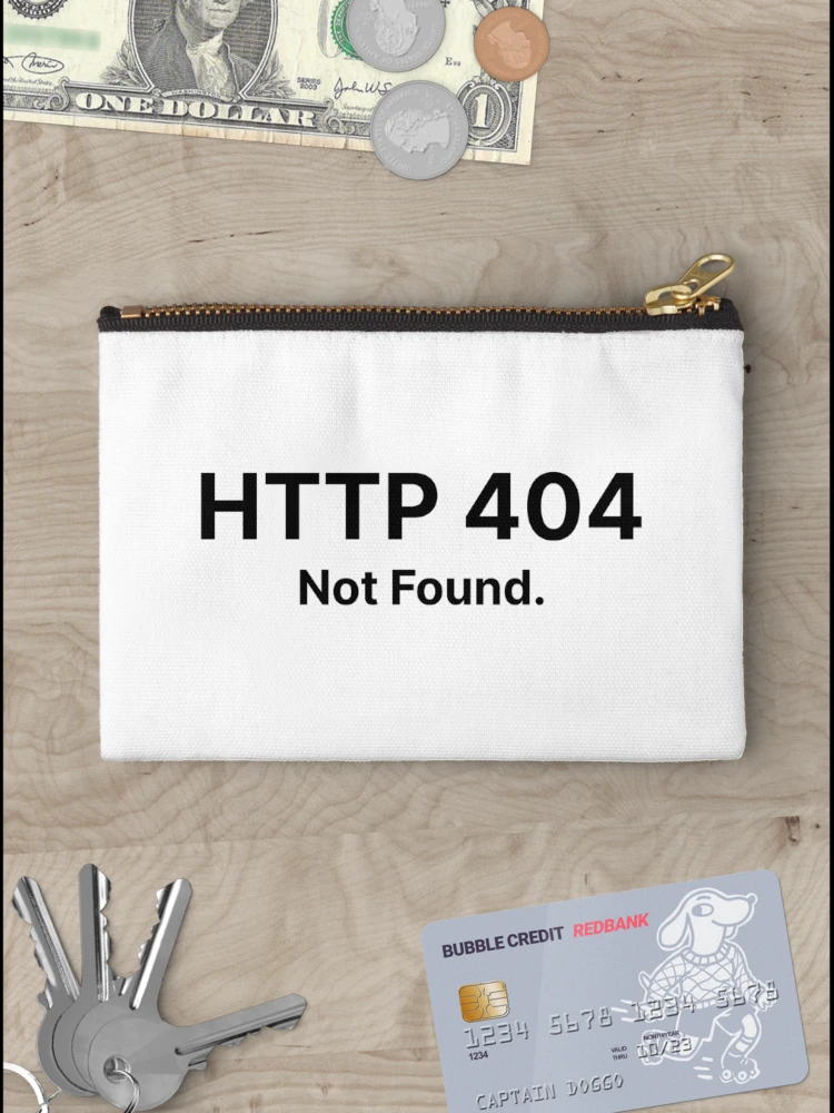 Thumbnail 3 of 4, Zipper Pouch, HTTP 404 Not Found designed and sold by Create-.