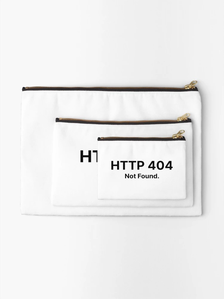 Thumbnail 2 of 4, Zipper Pouch, HTTP 404 Not Found designed and sold by Create-.