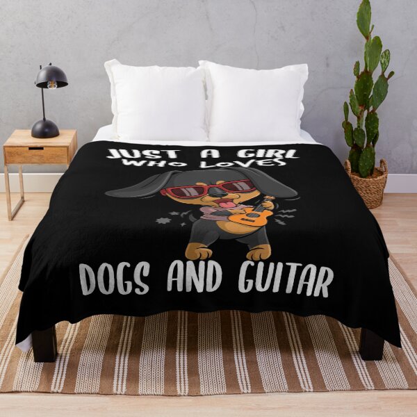 Item preview, Just A Girl who Loves Dogs And Guitar designed and sold by FoxShop.