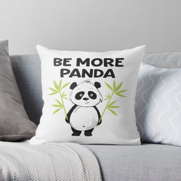 Be More Panda Throw Pillow