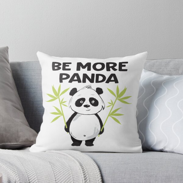 Be More Panda Throw Pillow