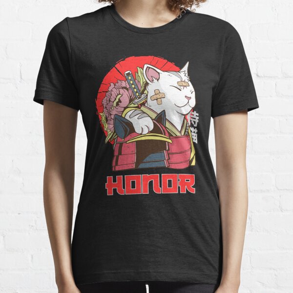 samurai cat t shirt