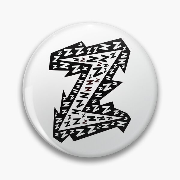 Item preview, Letter Z (transparent/white on black) designed and sold by artfulnotebook.