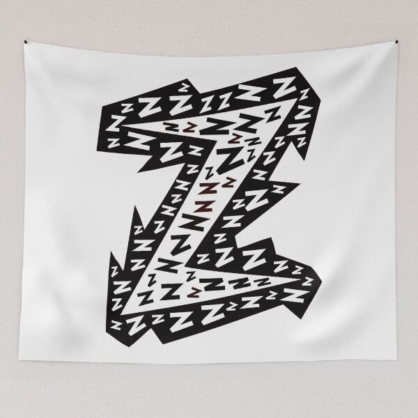 Item preview, Letter Z (transparent/white on black) designed and sold by artfulnotebook.