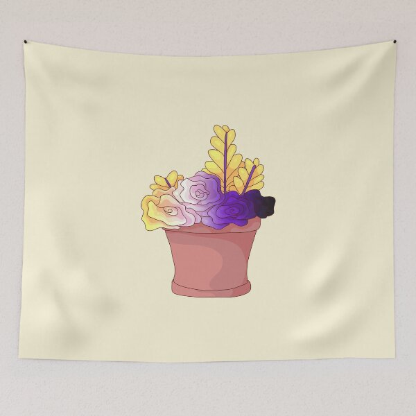 Item preview, Nonbinary Pride Potted Plant designed and sold by ForTheFrogWar.