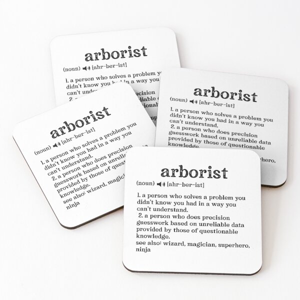 Item preview, Arborist Definition; See also: Wizard, Magician, Superhero, Ninja designed and sold by TeesYouWant.