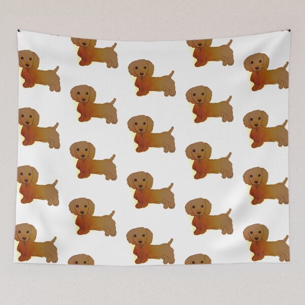 Item preview, Watercolor cute dachshund puppy very cute watercolour designed and sold by WatercolorFun.