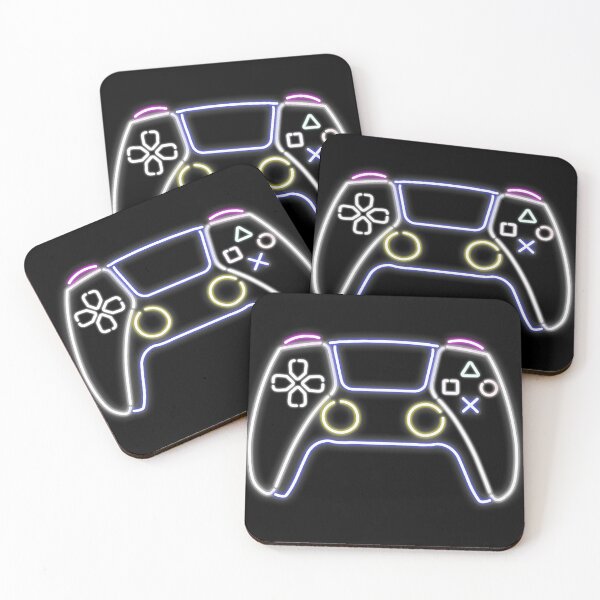 Item preview, Neon PlaySation 5 controller designed and sold by GamespaceDesign.