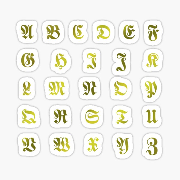 Kitsch abc Stickers [Lowercase]