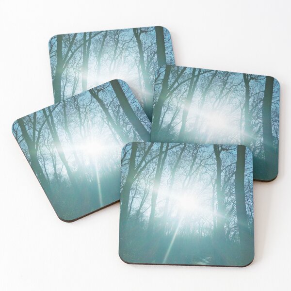 Item preview, Sunny cross, the sun brightly shining through bare winter trees at sunrise, natural background  designed and sold by helenkaiy.