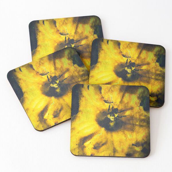 Item preview, bee pollinating squash flower designed and sold by EZIMA.