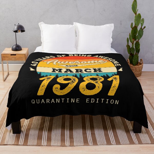 Item preview, 40 Years of Being Awesome Since 1981 March designed and sold by TrendingTees4u.