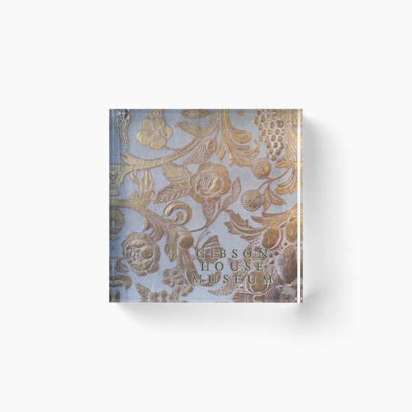 Gibson House Museum Wallpaper Inset Acrylic Block