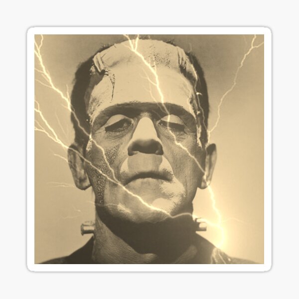 Frankenstein with Lightening Sticker