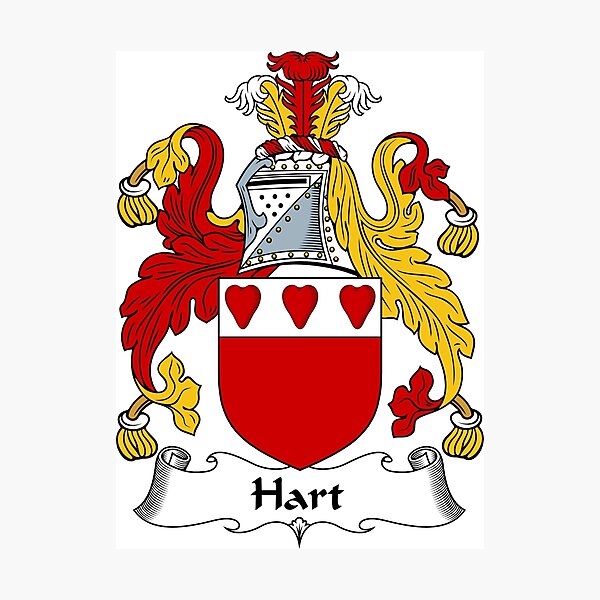 Item preview, Hart Coat of Arms / Hart Family Crest designed and sold by ScotlandForever.