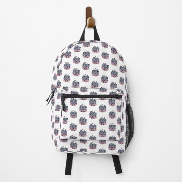 Black Pastel Leaf Print Backpack