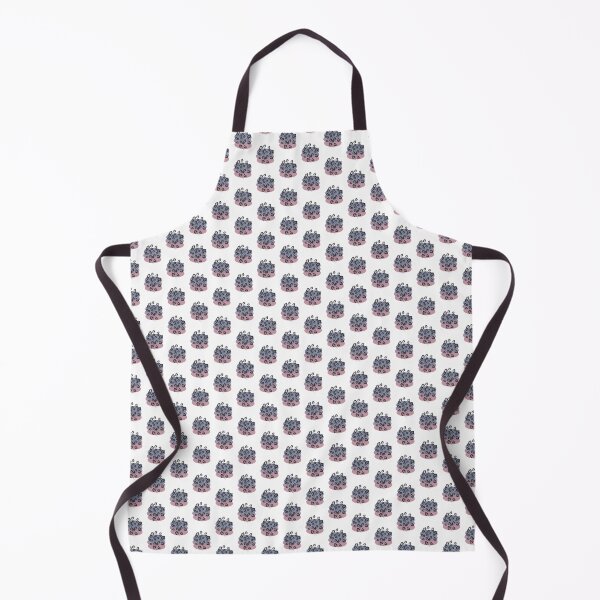 Black Pastel Leaf Print Apron