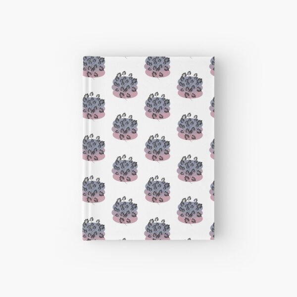 Black Pastel Leaf Print Hardcover Journal