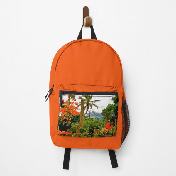 Item preview, Island Scene with Palm Tree and Red Flowers designed and sold by Anthony Macaluso.