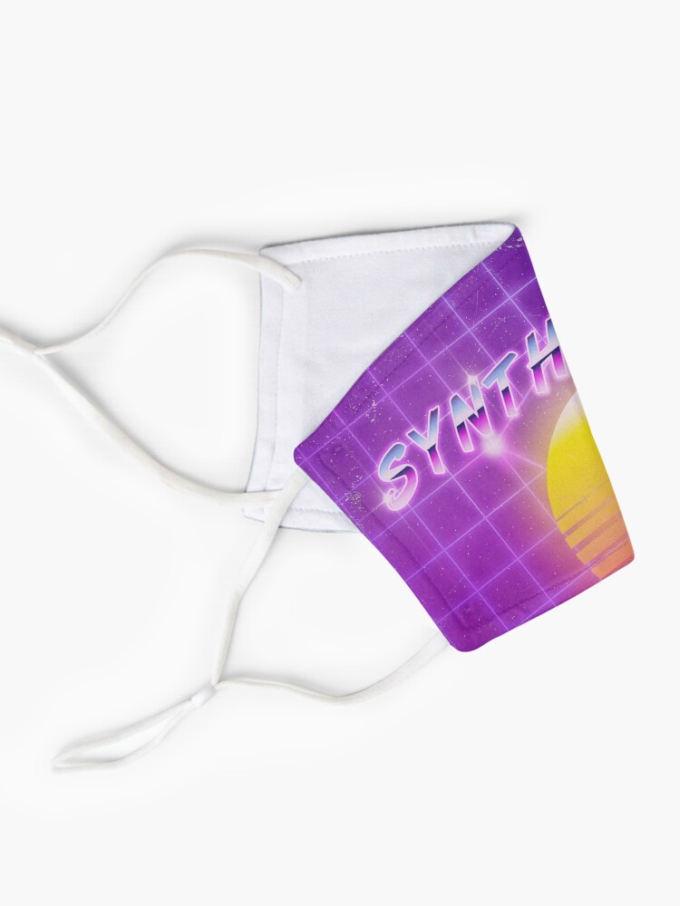 Alternate view of Synthwave music vinyl disk album Mask