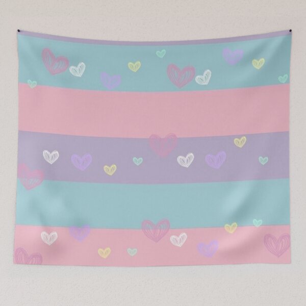 Item preview, Multicolour Tiny Hearts Printed Design designed and sold by KookDesignZ.