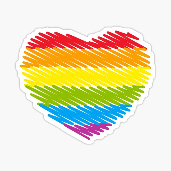 Pantone Gay Heart Colors Sticker